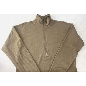 ROTHCO LAYER II MD WT GRID TOP PULLOVER MEN'S MEDIUM 1/2 Zip THERMAL COYOTE